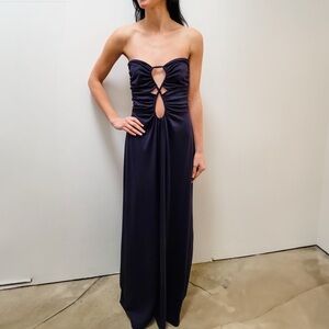 Susana Monaco Strapless Circle Front Maxi Dress